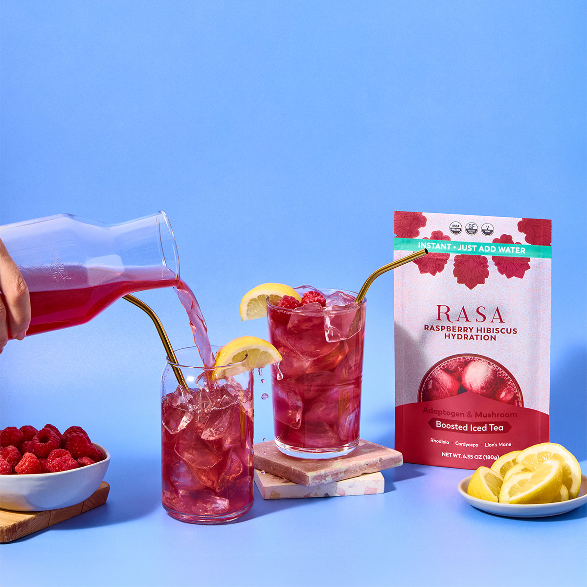 Raspberry Hibiscus Hydration 6 oz - Just Add Water!